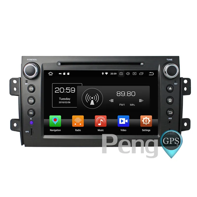 2 Din Android 8 0 Автомобильный CD DVD плеер ядер GPS навигация для Suzuki SX4 2006 2013 стерео 1080P HD
