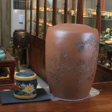 Yixing Yixing – bouteille de thé Zisha, cylindre de stockage de thé, sculpture à la main complète, tasse de thé, lot mixte, dépôt professionnel