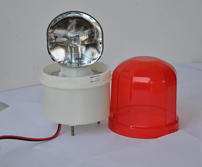 LTE-1101J DC/ AC12V-380V Bulbs Rotary Warning Lamp with Sound Visual Alarm Indicator Emergency Strobe Light Beacon Tower Signal