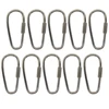 10pcs Steel Carabiner D-Ring Locking Carabiner Key Chain Clip Hook Screw Gate Buckle for Climbing Caving Fishing Hiking Travell ► Photo 2/6