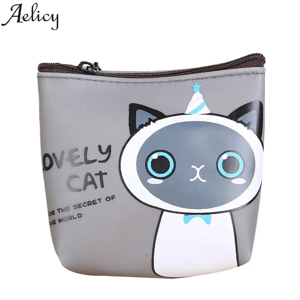 Aelicy Модный милый кошелек для монет с принтом кота модные кошельки закуски