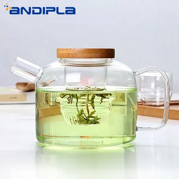 

750ml High Capacity Lemon Flower Tea Kettle Heat Resistant Glass Kung Fu Tea Set Electric Ceramics Heaters Dedicated Boil Teapot