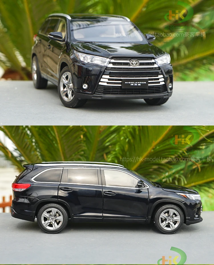 1/18 все новые TOYOTA Highlander литая модель автомобиля SUV игрушки для детей рождественские подарки коллекция с новой коробкой