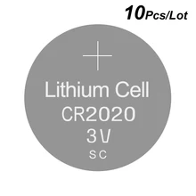 Pila de moneda de litio CR2020, 3V, 2020
