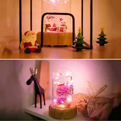 Вечный огонь дерево Серебряный цветок светодиодный Освещение в помещении романтический декор творческие ночные огни с Bluetooth звук функция