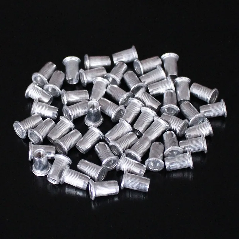 

1200PCS M3 M4 M5 M6 Aluminum Flat Head Rivet Nuts Set Nuts Insert Reveting Multi Size Rivet Nuts Collocation