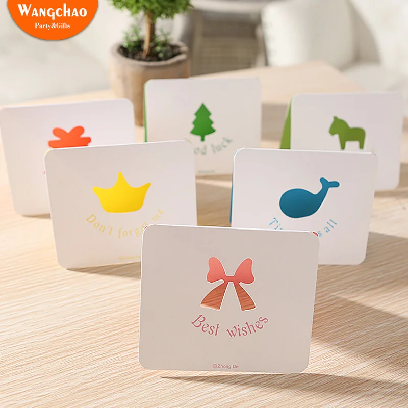 

10pcs New Design Hollow-out Greeting Card Christmas New Year Gift Card Christmas Mini Postcards Birthday Card Thank You Cards