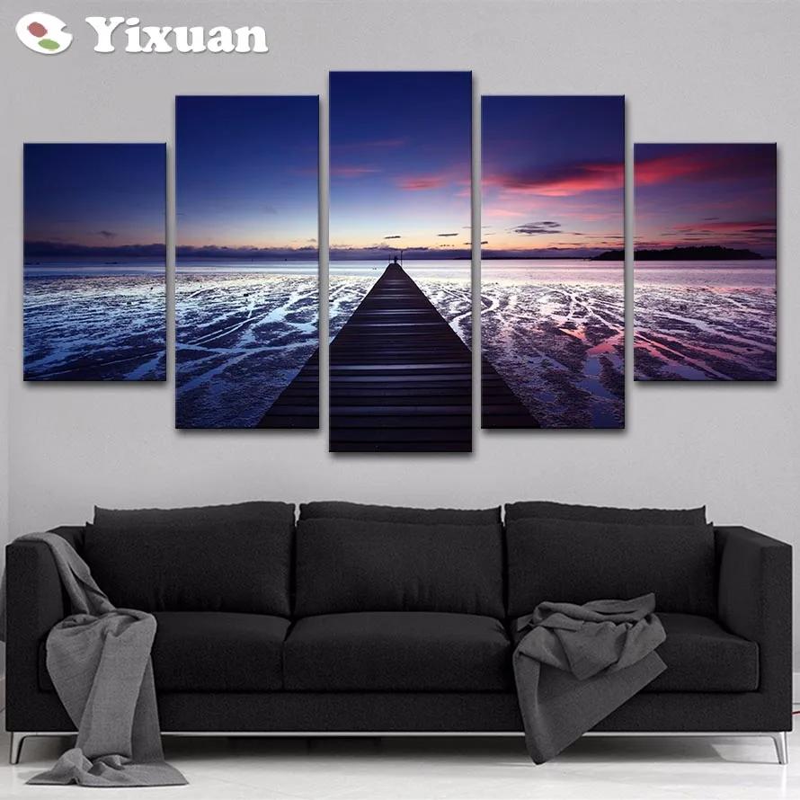 5 Panels Landscape Wall pictures for living room Modern Art For Decor