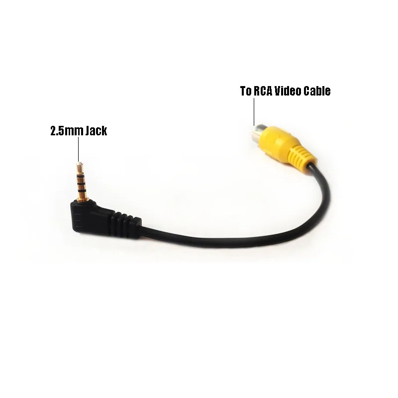 Plug Lotus Head AV Adapter to 2.5mm Jack Connector For Portable GPS Backup Rear View Camera Video Input AV-IN Car Monitor DVR (5)