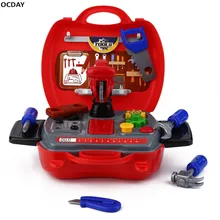 OCDAY дети игровой дом Моделирование кухня кулинарные костюмы медицинский шкаф Макияж набор инструментов коробка чемодан доктор детские игрушки