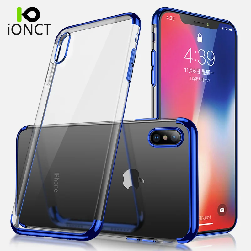 

Ionct Luxury Transparent Ultra Thin Cases For IPhone 6 6s 7 8 X Soft TPU Phone Cover for IPhone 6 6s 7 8 plus Case Coque