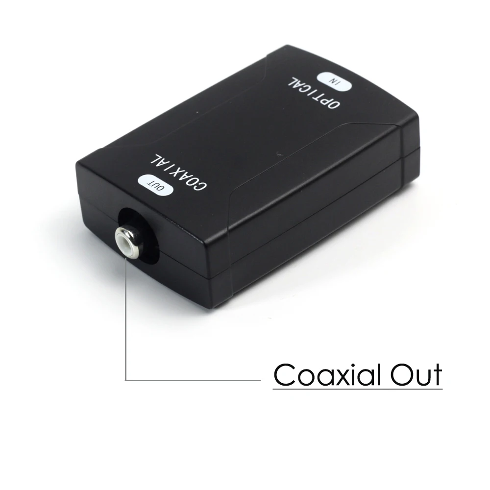 Skup AIXXCO optycznego TOSlink dźwięku cyfrowego do koncentryczne konwerter 24bit 192 K HD pobierania próbek optyczne sygnały Audio do koncentrycznego audio sygnały