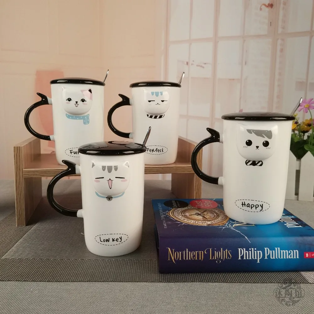 Kreatif 3D Cat Keramik Kopi Mug 400 ML Cangkir Lucu Hewan