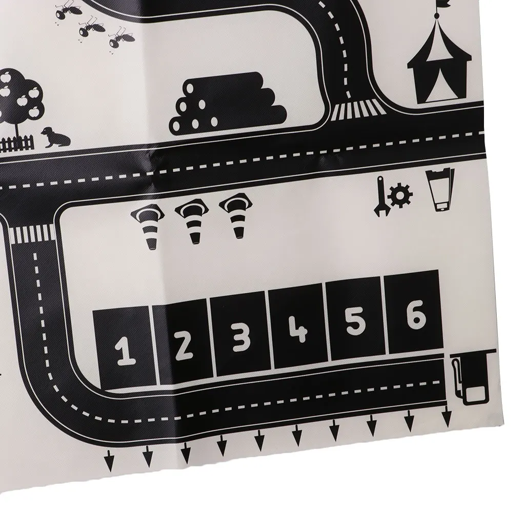 Children's Traffic Parking Map Road Sign Parking Lot City Scene Diagram Hobbies Action Figures Toys for Kids Christmas Gift