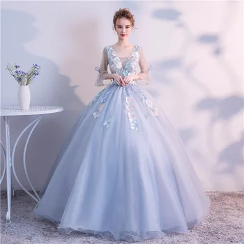 

ruthshen Pink Tulle Ball Gown 2019 Spring Appliques Flowers Quinceanera Dresses Robe De Bal 15 Sweet Sixteen Debutante Gowns
