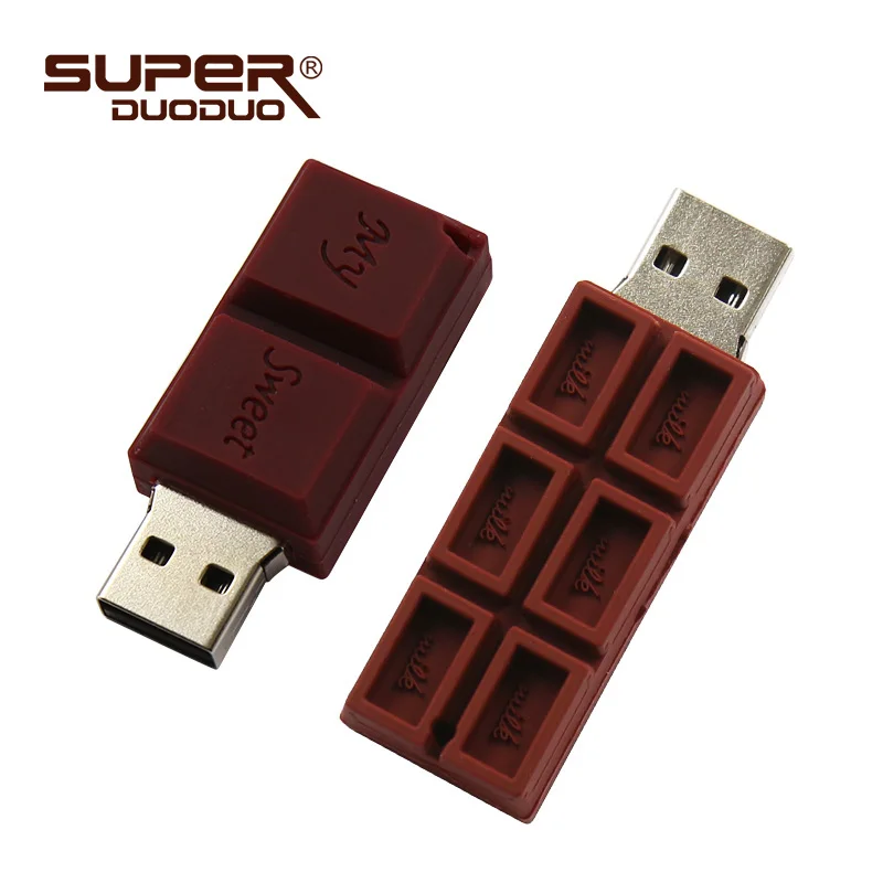 Сладкий шоколад usb флэш 64 Гб Флешка в форме героя мультика палка 32 ГБ 16 ГБ 8 ГБ usb флэш-накопитель палочки памяти Флешка лучший gif