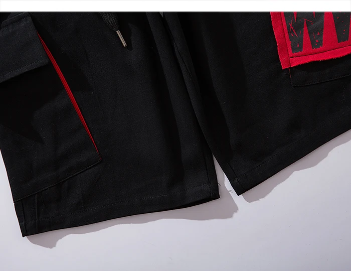 AELFRIC цвет блок по колено короткие Jogger Лето 2019 г. камуфляж брюки карго шорты для женщин ленты Письмо печати уличная хип хоп шорты