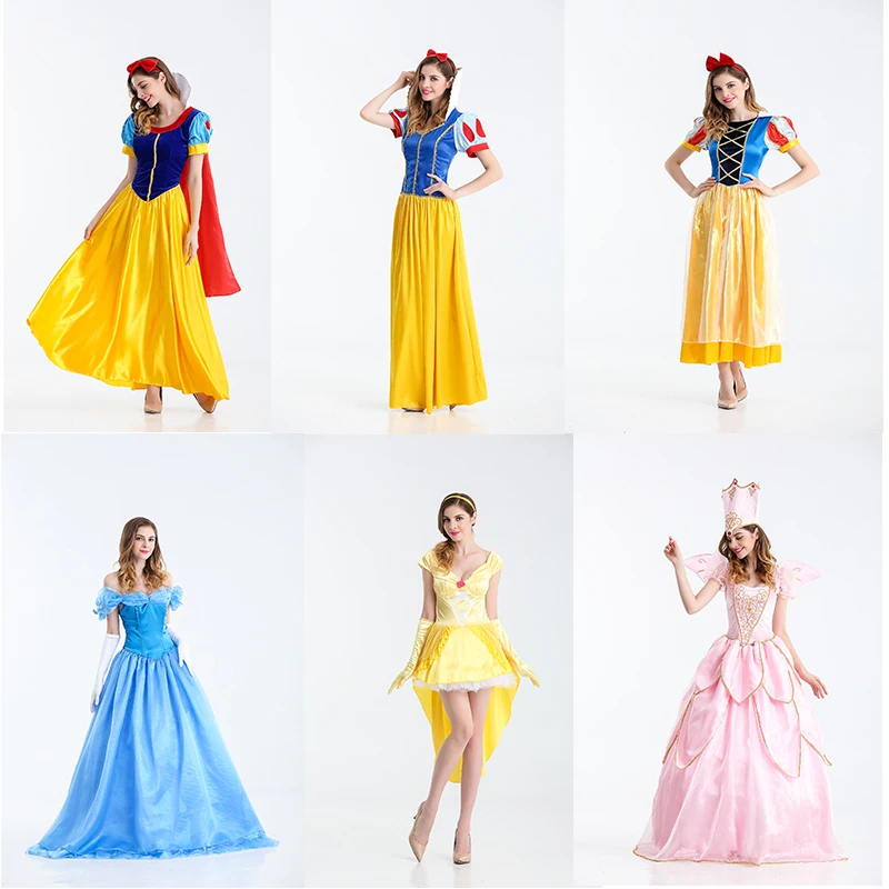 

Dwarf Princess Queen Costume Cosplay Adult Women Tale Long Blue Cloak Robe Dress Fancy Carnival Outfit For Lady Girls Halloween