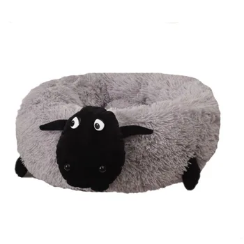

Warm Fleece Dog Bed Round Pet Lounger Cushion For Small Medium Large Dogs & Cats Cute Dog Kennel Puppy Sleeping Mat Pet Bed Sofa