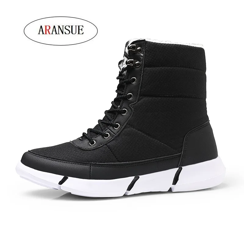 

ARANSUE 2018 Winter's new suede and thick waterproof uggs Youth leisure and old age warm cotton shoes High for outdoor