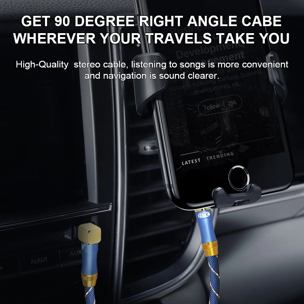 EMK 90 Degree 3.5mm AUX Cable Male to Male right angle 3.5 Jack cable Audio Cable 1.5m 2m 3m 5m for Car Headphone MP3/4 speaker EMK 90 Degree 3.5mm AUX Cable Male to Male right angle 3.5 Jack cable Audio Cable 1.5m 2m 3m 5m for Car Headphone MP3/4 speaker