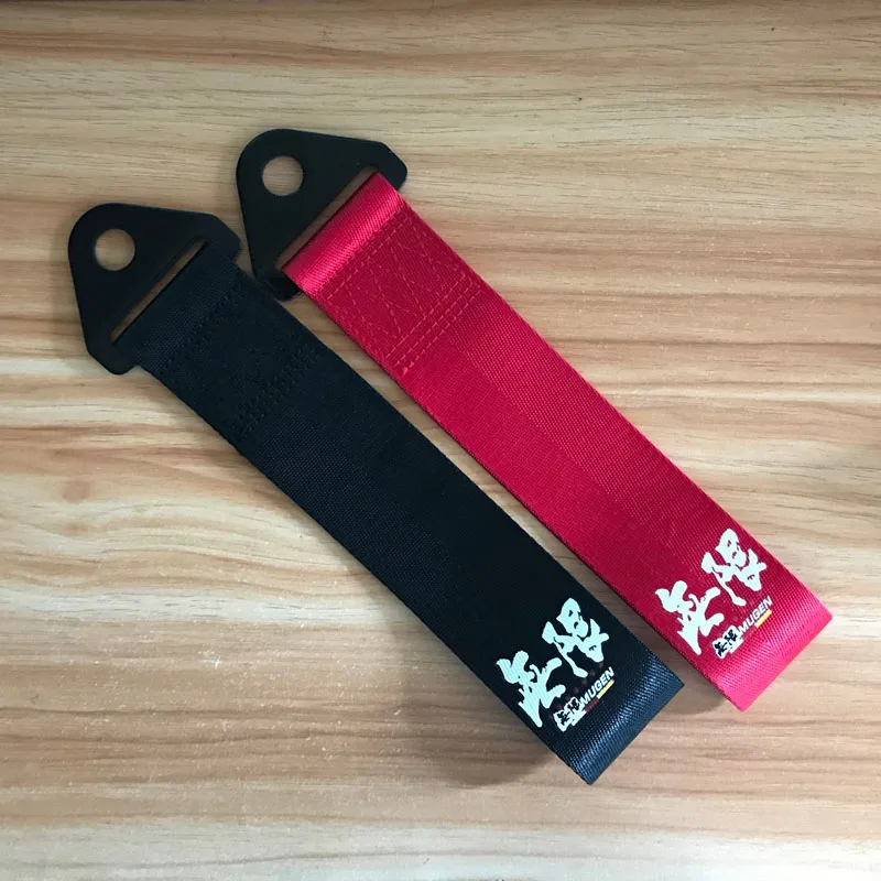 

JDM for MUGEN power Hella Flush emblem Car Towing belt for Honda civic TOYOTA Nissan Bmw Mercedes benz Audi tow accessories