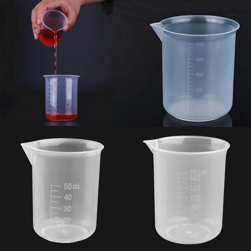 3 шт. прозрачный белый пластик Мерный стакан для жидкостей стакан малая лабораторная мельница кухонные взвешивающие приборы E2shopping