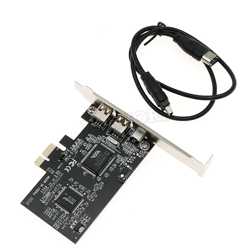 Карта PCIe 1394 DV HDV HD видеозахвата PCIe 1394 A B FireWire карта 1394-PCI-e 1X для рабочего стола