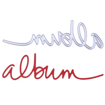 

Words Album Metal Cutting Dies Stencils For DIY Scrapbooking Embossing Photo Album Paper Cards Decorative Crafts Die Cuts