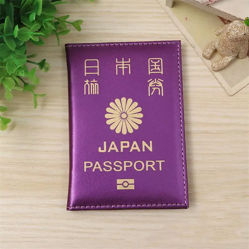 Горячая мягкая кожа Япония Обложка для паспорта женский чехол для паспорта японская Обложка для паспорта Девушки Чехол Держатель для паспорта - Цвет: Purple