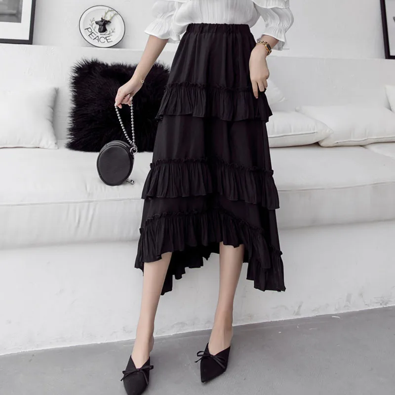 Elastic Hight waist skirts Women
