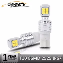 Oynyo 2x BA9S T10 светодиодный тормозной лампочки W5W 194 8SMD 2525 Авто 12 В 24 В светодиодный фонарь заднего хода габаритные огни белый 6000 К