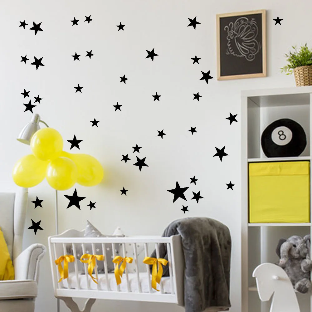 

Wall Sticker Etiqueta Da Parede 38Pcs Star Removable Art Stickers Vinyl Mural Kids For Rooms Wallstickers 18MAR02