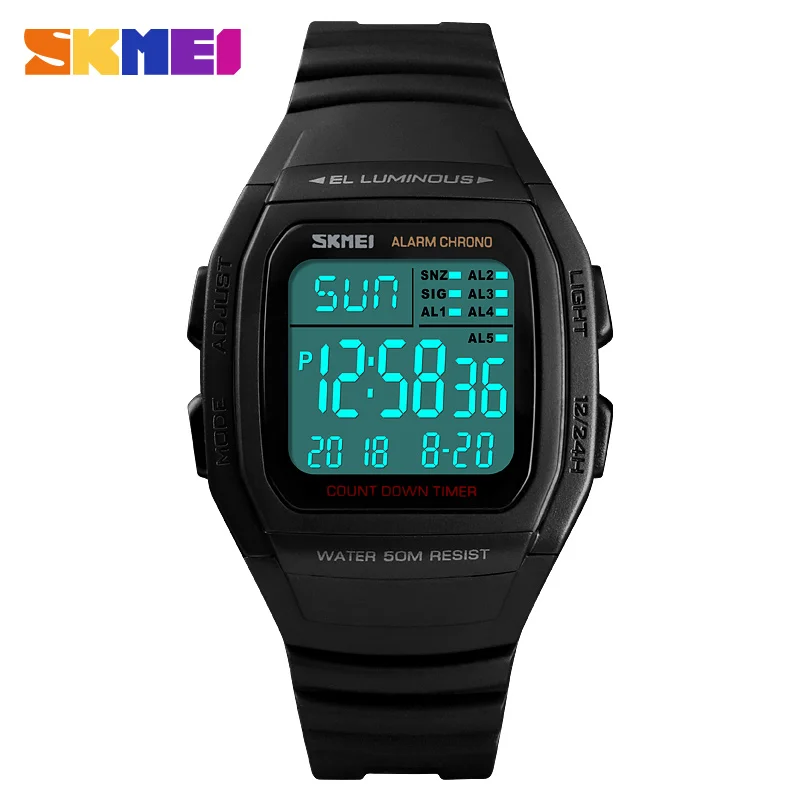 

Luxury Brand SKMEI Countdown Sports Watches Electronic Digital Watch Men 50M Waterproof Outdoor LED Men Watch Relogio Masculino