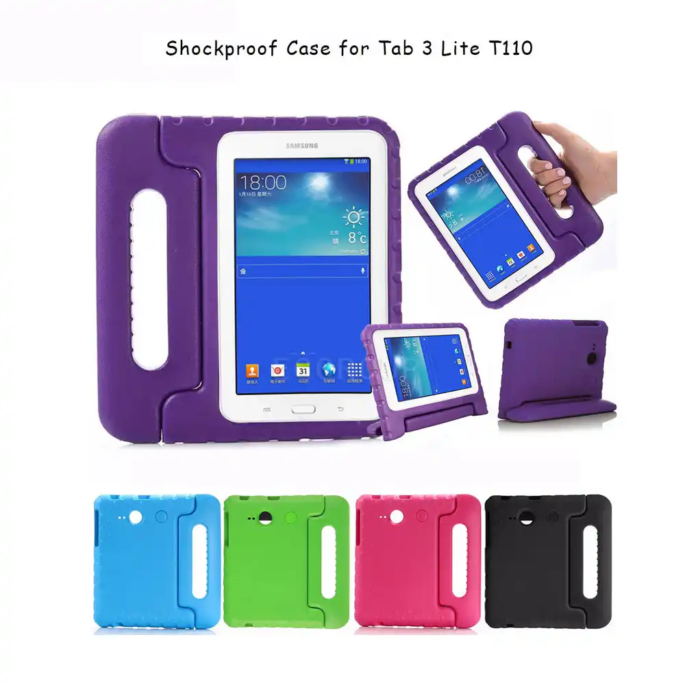 Kids Children Safe Rugged Proof Foam Handle Stand Case For Samsung