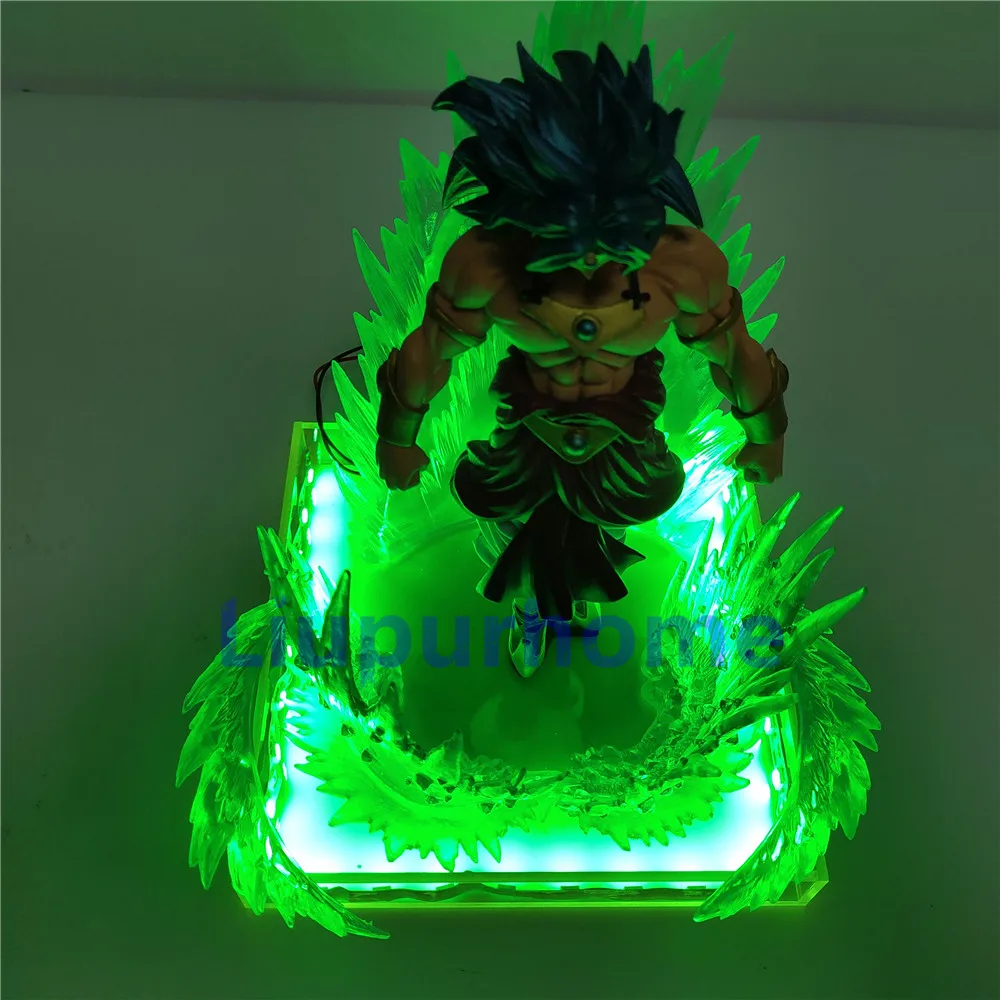 Супер Broly Broli Зеленый эффект светодиодное сценическое светильник AnimeLamp Гоку