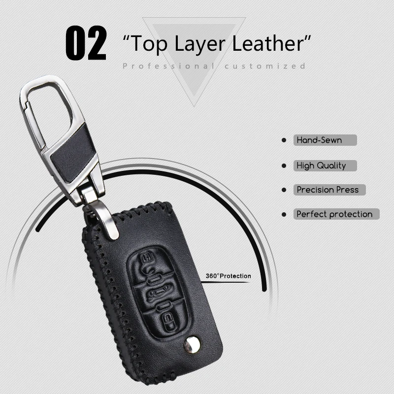 Cuero remoto Llaves para coches funda para Citroen C1 C5 C3 C4 Xsara Picasso Berlingo llave inteligente cubierta titular funda llave