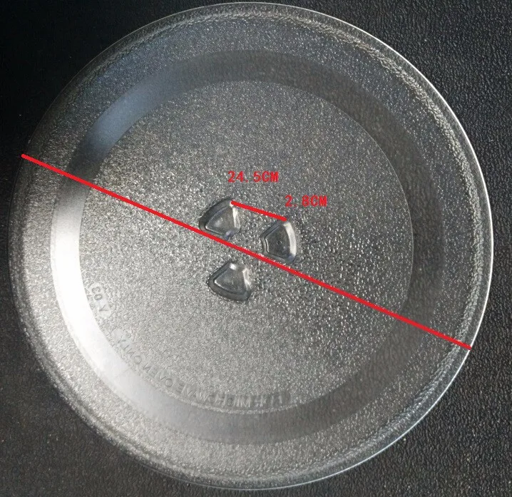 Качество Микроволновая печь части поворотные стекла пластина поворотное блюдо поддон 24.5 см блюдо