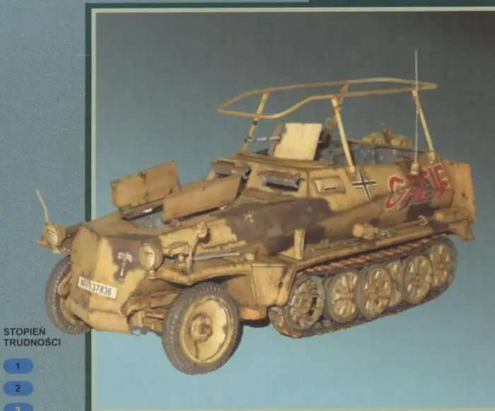 Вторая мировая война Sd. Kfz.250 военный автомобиль 3D бумажная модель сделай сам