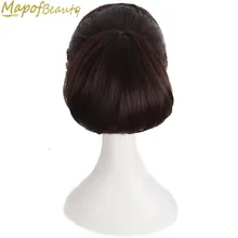 MapofBeauty короткий кудрявый пучок волос " 20 см темно-коричневый зажим в один кусок пончик-шиньон шнурок для женщин синтетические волосы для наращивания