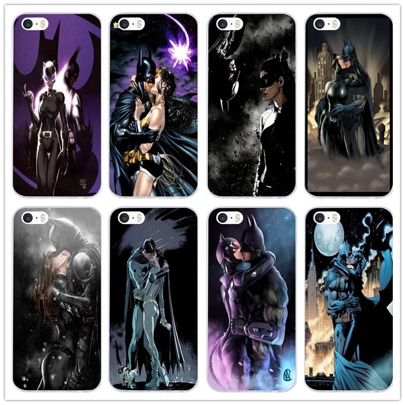 

Hot Batman Cat Woman Kissing Soft TPU Silicone Mobile Phone Cases for iPhone 6 6S Plus 5 5S SE 5C 4 4S 7 8 Plus X Cover Bags