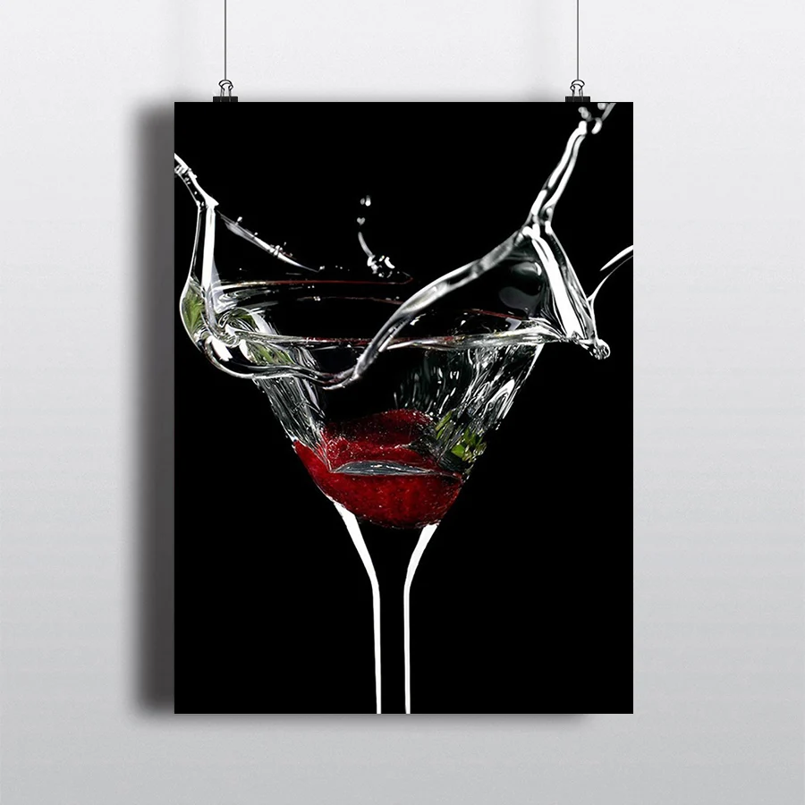 Бар вино винтажные плакаты Кухня Печать поп-арт-стена картины современная столовая Печать холст картина украшение дома