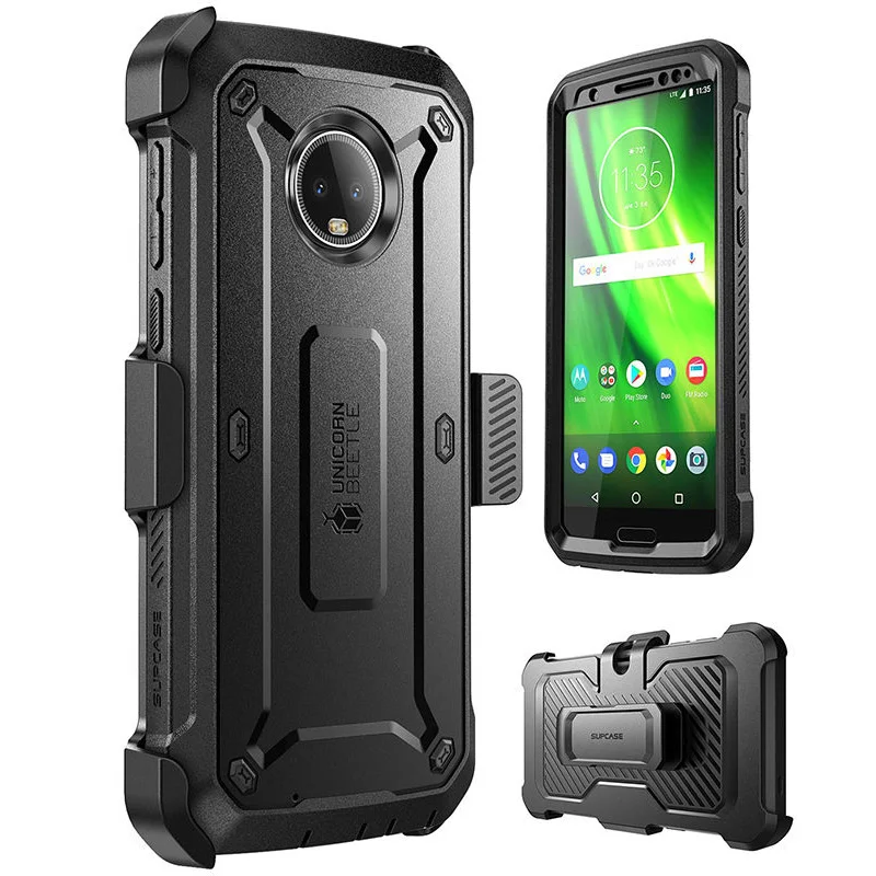 SUPCASE For Moto G6 Case UB Pro Full-Body Rugged Holster Cover with Built-in Screen Protector 2018 Release |