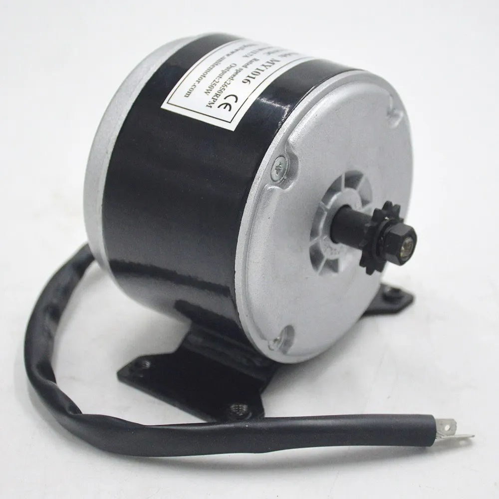 

24V 250W Brush Motor MY1016 High-speed Brush + Gear Decelerating Motor for Electric Bicycle Bike electrice scooter