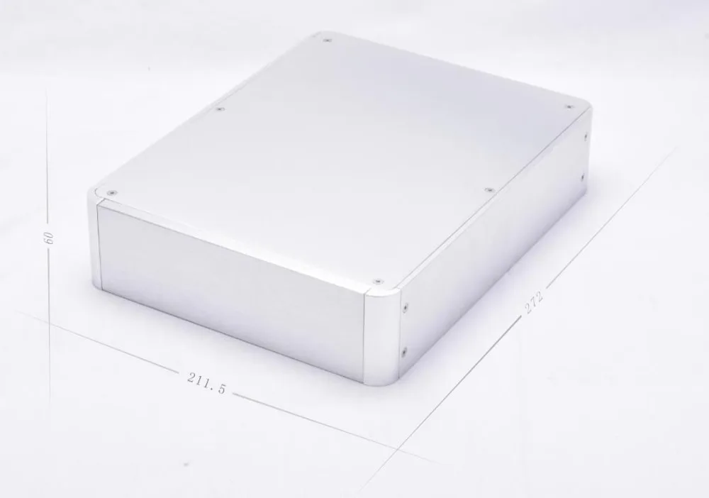 BZ2106A Полный алюминиевый корпус мини усилитель мощности чехол/корпус для блока питания аудио ЦАП коробка закругленная оболочка серебро или черный