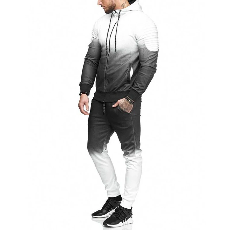 Tracksuit Hoodies Sport Suit Running Men Set  (2)