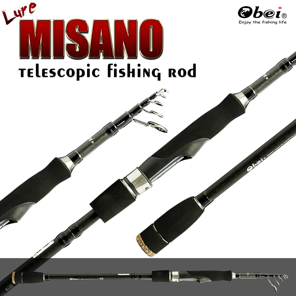 

Telescopic Lure Fishing Rod High Quality Ultra Light Spinning Travel Portable Sea Rods ML Mini Equipment 2.10m 2.40m OBEI