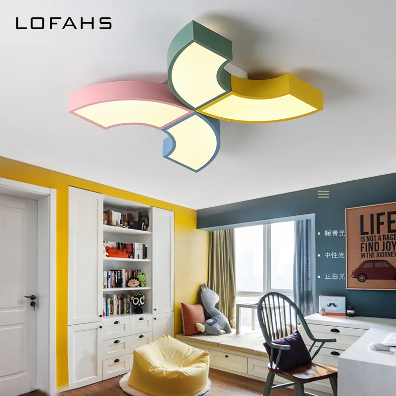 

LOFAHS Modern LED ceiling light Colorful Double C ceiling lamp fixtures for Children office dining room bedroom living room