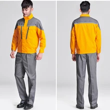 Wor Kclothes Мужская и Женская рабочая одежда на молнии модная строчка хит цвет обработка обслуживание износостойкий костюм комбинезоны