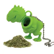 Прямая поставка Горячая Распродажа динозавр Чай Infuser вкладыша Фильтр травяной Силиконовые фильтр диффузор Популярные